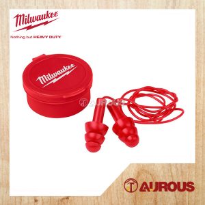 MILWAUKEE SAFETY REUSABLE CORDED EAR PLUG (RUBBER TYPE) 3 PAIR PER PACK (48-73-3151)
