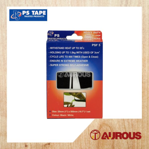 PS TAPE HOOK & LOOP FASTENER VELCRO STRAP (25MM X 500MM+-) PSF5