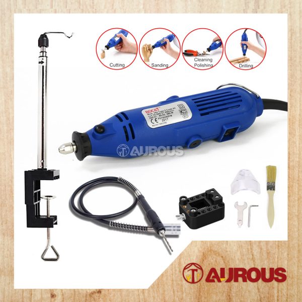 125 PCS DREMEL ELECTRIC MINI STRAIGHT GRINDER MULTIPURPOSE MACHINE WITH FLEXIBLE SHAFT AND HOLDER BRACKET
