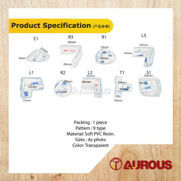 TRANSPARENTS ANTI-COLLISION FURNITURE CORNER PROTECTOR BABY SAFETY TABLE CORNER GUARD - Image 2
