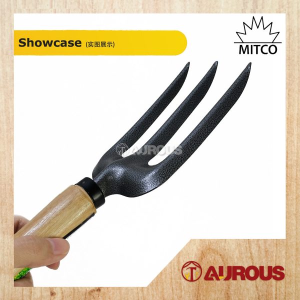 MITCO GARDENING TOOLS MINI STEEL SHOVEL / FORK WITH WOOD HANDEL (TW07 / TW08) - Image 6