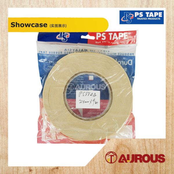 PS TAPE HIGH PERFORMANCE DOUBLE SIDED RUBBER FOAM TAPE PS88AA (12MM / 24MM X 9METER) - Image 5