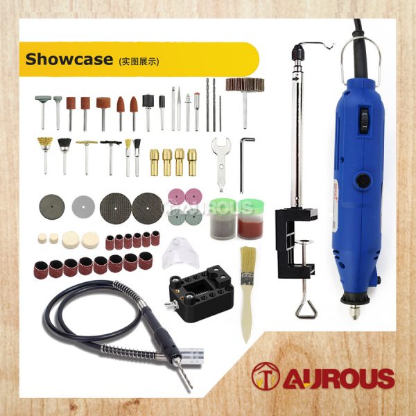 125 PCS DREMEL ELECTRIC MINI STRAIGHT GRINDER MULTIPURPOSE MACHINE WITH FLEXIBLE SHAFT AND HOLDER BRACKET - Image 6