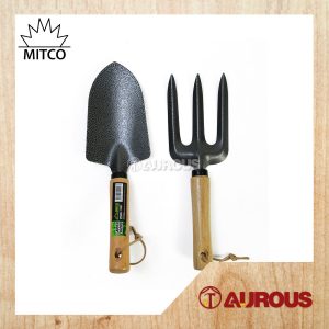 MITCO GARDENING TOOLS MINI STEEL SHOVEL / FORK WITH WOOD HANDEL (TW07 / TW08)