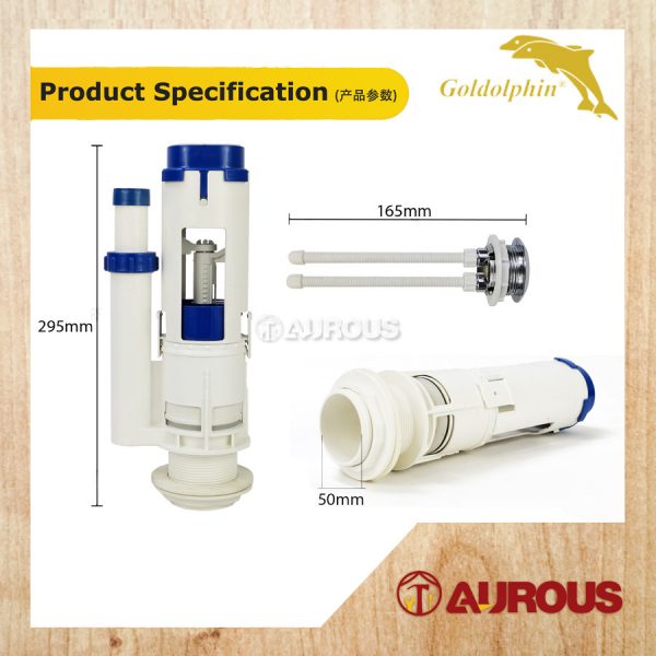 GOLDOLPHIN GDA2001 DF 2"/50MM DUAL FLUSH VALVE COMPLETE WITH DOUBLE PRESS BUTTON - Image 6