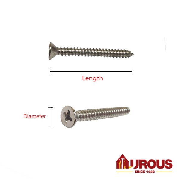 Self Tapping Screw (FH) #8 3/8'' - 1'' (100pcs) - Image 3