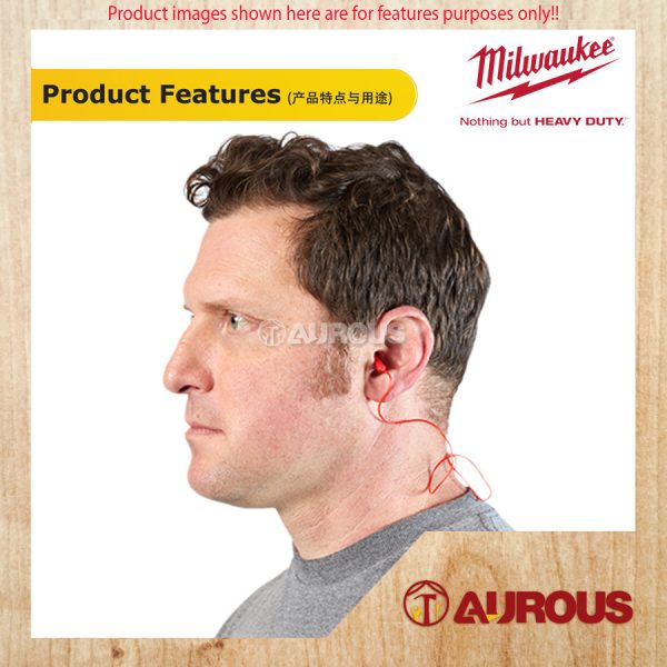 MILWAUKEE SAFETY REUSABLE CORDED EAR PLUG (RUBBER TYPE) 3 PAIR PER PACK (48-73-3151) - Image 5