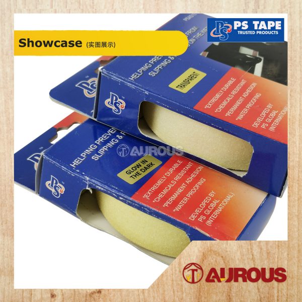 PS TAPE ANTI-SLIP & SAFETY TAPE PSAS15 (1'' x 15 FEET) (GLOW IN DARK / TRANSPARENT) - Image 3