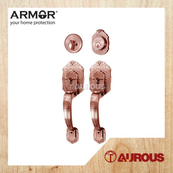 ARMOR DOUBLE DOOR ENTRANCE GRIPSET DOOR HANLE LOCKSET DEADBOLT GRIPSET HANDLE (ATH-120 AC)