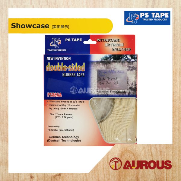 PS TAPE HIGH PERFORMANCE DOUBLE SIDED RUBBER FOAM TAPE PS88AA (12MM / 24MM X 9METER) - Image 6