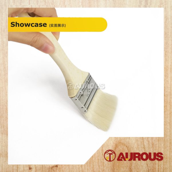 HOTO WOODEN HANDLE WOOL SHELLAC BRUSH / PAINT BRUSH / BBQ COOKING BRUSH ( 2 | 3 | 4 | 5 | 6 INCH ) - Image 4