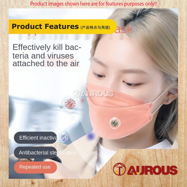 4 PLY HEALTH BOX KF94 ANTI INFLUENZA COPPER OXIDE CONTAINED FILTERING FACE MASK [PINK] (ADULT/CHILDREN) - Image 5