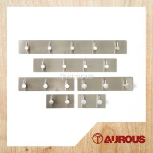 SUS 304 SELF ADHESIVE BATHROOM & KITCHEN WALL ROBE HOOK HANGER WITHOUT DRILLING (2/3/4/5 HOOK)
