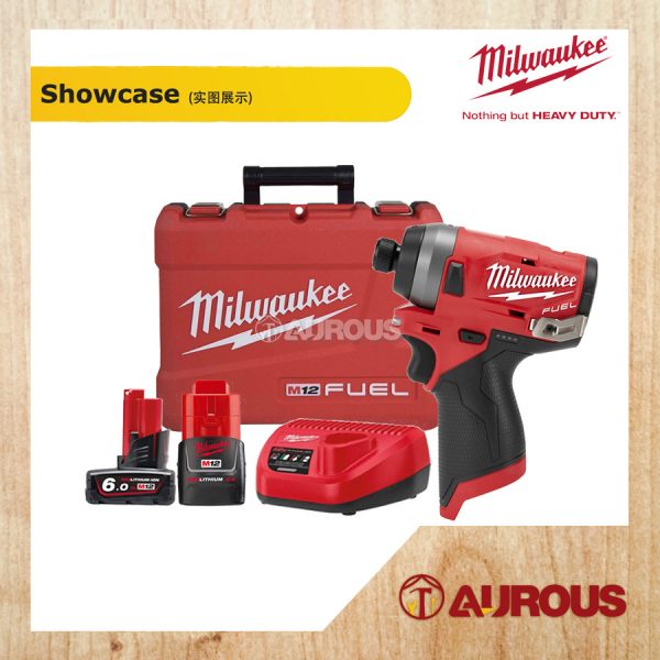 MILWAUKEE M12 FUEL GEN ll HEX IMPACT DRIVER M12 FID-632C C/W 6.0 & 3.0Ah BATTERY - Image 2