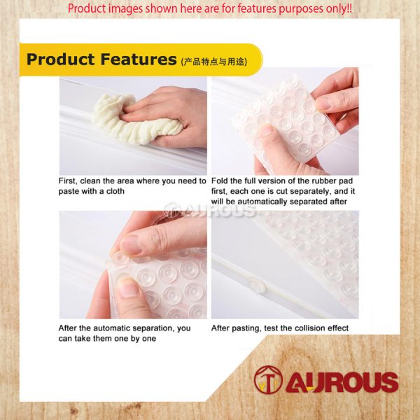 SELF ADHESIVE SILICONE RUBBER BUFFER PADS WALL DOOR FURNITURE PROTECTOR CLEAR NOISE DAMPENING PADS [TRANSPARENT] - Image 5