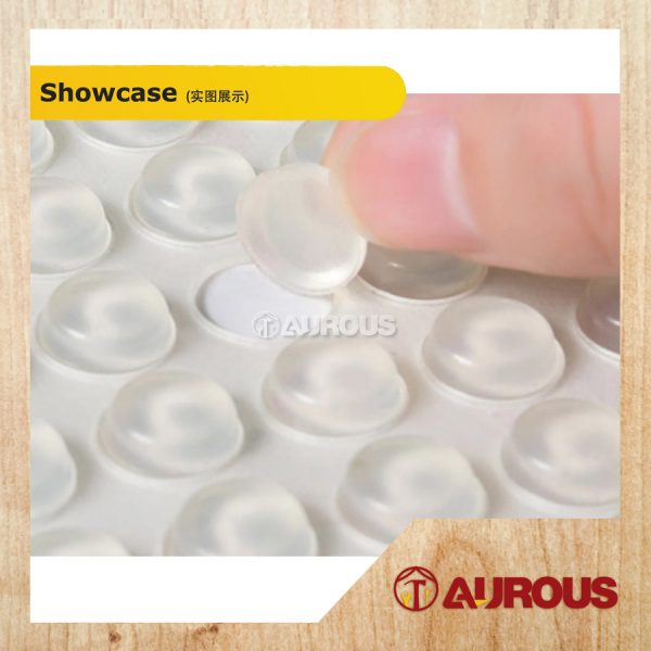 SELF ADHESIVE SILICONE RUBBER BUFFER PADS WALL DOOR FURNITURE PROTECTOR CLEAR NOISE DAMPENING PADS [TRANSPARENT] - Image 3