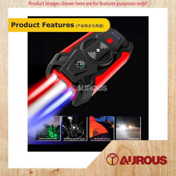 DIGITAL MULTIFUNCTION CAR POWER BANK JUMP STARTER WIRELESS CHARGING WITH PUMP COMPRESSOR SET 39800mAh - Image 8
