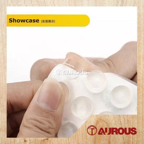 SELF ADHESIVE SILICONE RUBBER BUFFER PADS WALL DOOR FURNITURE PROTECTOR CLEAR NOISE DAMPENING PADS [TRANSPARENT] - Image 2