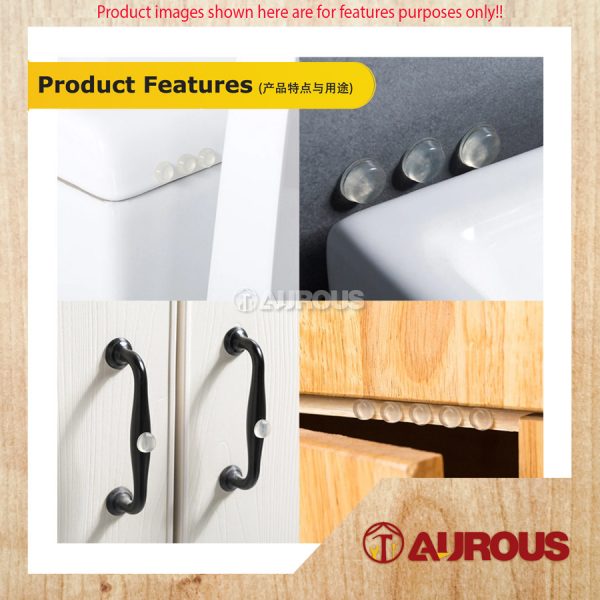SELF ADHESIVE SILICONE RUBBER BUFFER PADS WALL DOOR FURNITURE PROTECTOR CLEAR NOISE DAMPENING PADS [TRANSPARENT] - Image 4
