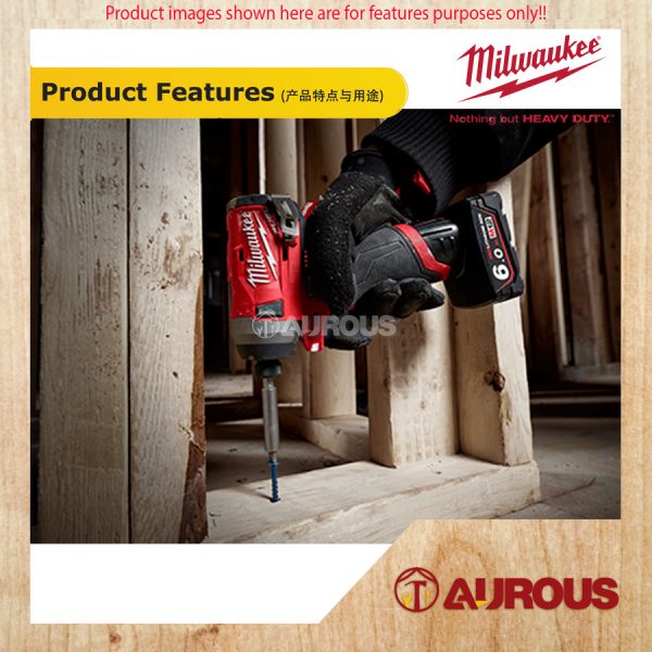 MILWAUKEE M12 FUEL GEN ll HEX IMPACT DRIVER M12 FID-632C C/W 6.0 & 3.0Ah BATTERY - Image 6
