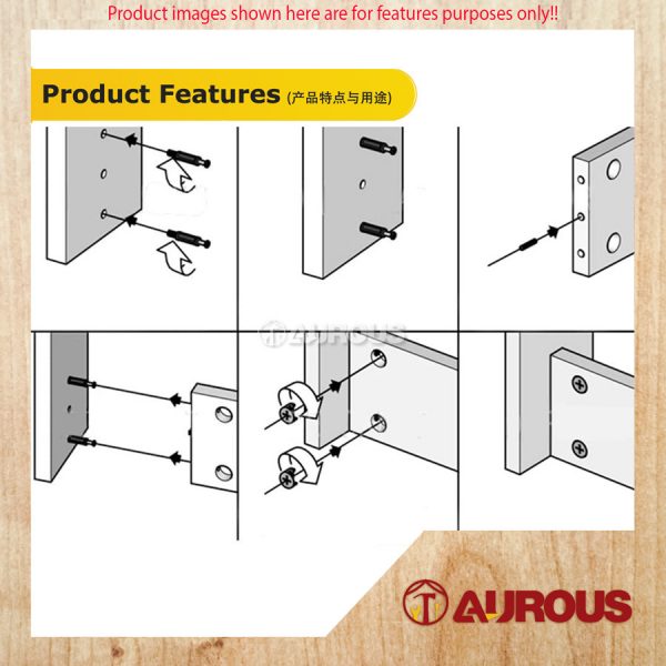 4 IN 1 HOUSING BOLT 40MM & NUT 15MM CONNECTOR PARTS FITTING DOWEL WITH CAP RUBBER PLUG (10 SET/PACK) - Image 6