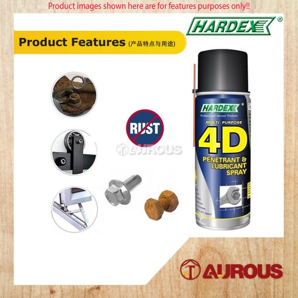 HARDEX 4D PENETRANT & LUBRICANT SPRAY ANTI RUST (HD420) 200ML - Image 7