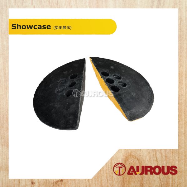 HEAVY DUTY YELLOW/BLACK RUBBER SPEED HUMP SPEED BUMP (END PIECE) 2 PCS/SET - Image 3