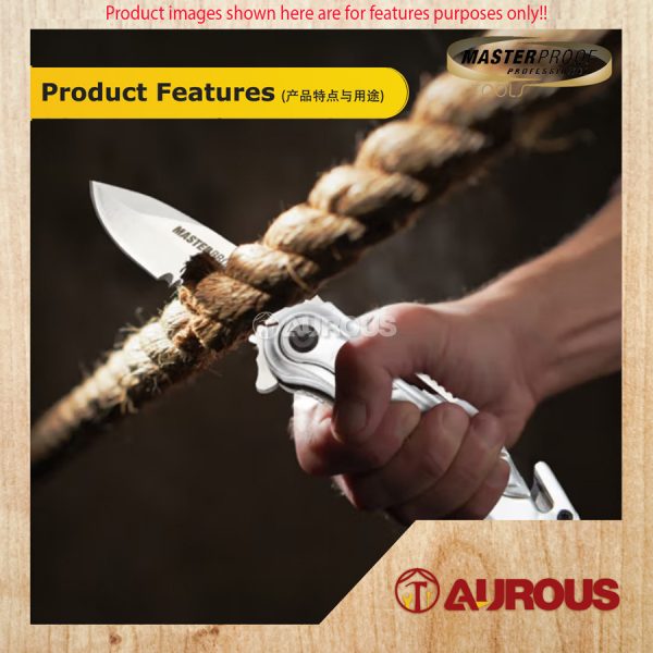 MASTERPROOF FOLDING FLIP KNIFE S/S MULTI-FUNCTION CUTTER WITH ALUMINIUM ALLOY HANDLE (69001) - Image 9