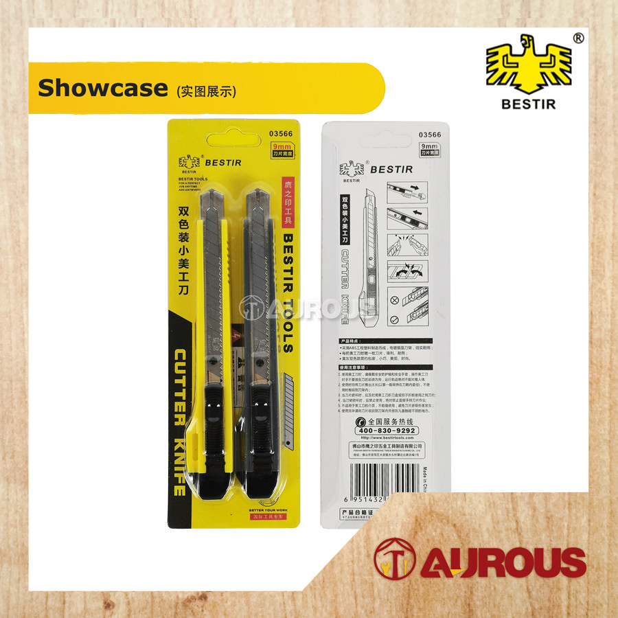 BESTIR 9MM CUTTER KNIFE TWIN PACK / PISAU KRAFT TANGAN (03566) - Image 2