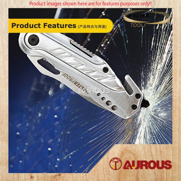 MASTERPROOF FOLDING FLIP KNIFE S/S MULTI-FUNCTION CUTTER WITH ALUMINIUM ALLOY HANDLE (69001) - Image 7