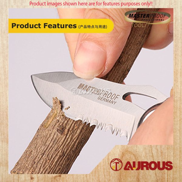 MASTERPROOF FOLDING FLIP KNIFE S/S MULTI-FUNCTION CUTTER WITH ALUMINIUM ALLOY HANDLE (69001) - Image 8
