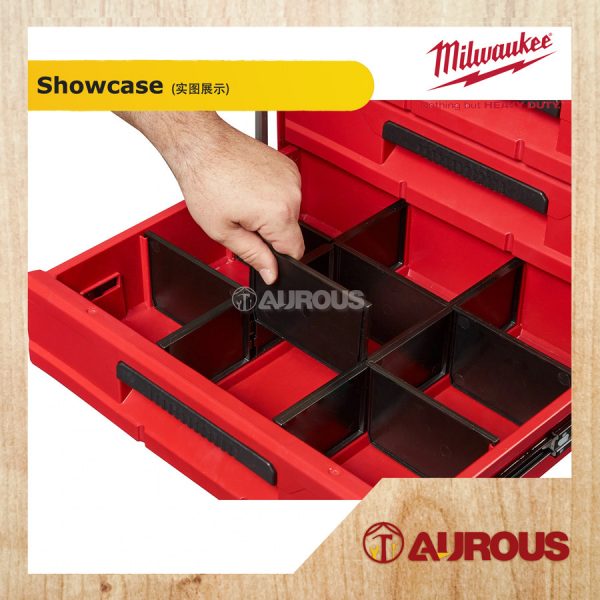 MILWAUKEE PACKOUT 3 DRAWER TOOL BOX IP65 RATE UP TO 50 LBS WEIGHT CAPACITY (48-22-8443) - Image 5