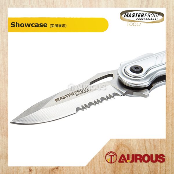 MASTERPROOF FOLDING FLIP KNIFE S/S MULTI-FUNCTION CUTTER WITH ALUMINIUM ALLOY HANDLE (69001) - Image 4