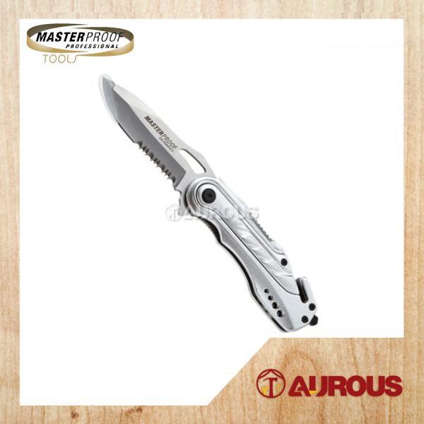 MASTERPROOF FOLDING FLIP KNIFE S/S MULTI-FUNCTION CUTTER WITH ALUMINIUM ALLOY HANDLE (69001)