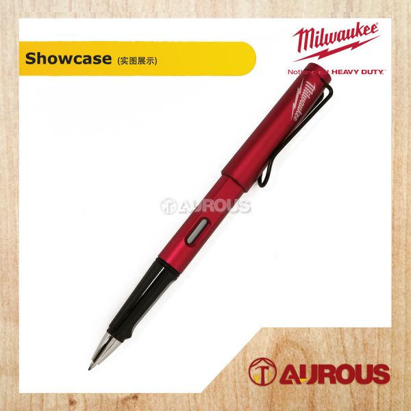 [STOCK LIMITED] MILWAUKEE 0.5MM FINE GEL BLACK INK BALL PEN WITH RED CASING / MILWAUKEE A6 NOTEPAD NOTE BOOK - Image 2
