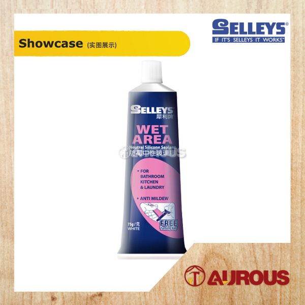 SELLEYS WET AREA NEUTRAL SILICONE SEALANT 75G (WHITE) - Image 2
