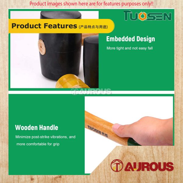 TUOSEN BLACK RUBBER MALLET DUAL FACE TILE FLOOR HAMMER / PENUKUL GETAH - Image 6