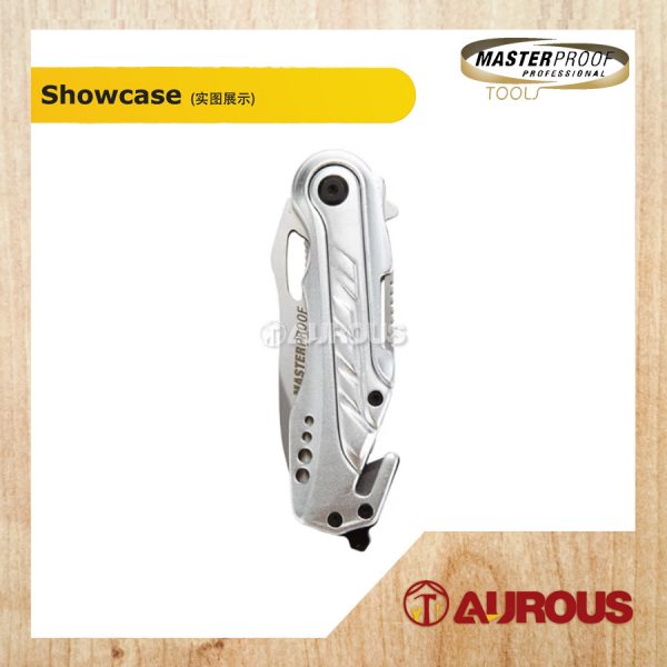 MASTERPROOF FOLDING FLIP KNIFE S/S MULTI-FUNCTION CUTTER WITH ALUMINIUM ALLOY HANDLE (69001) - Image 2