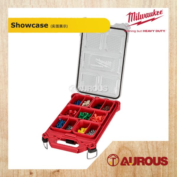 MILWAUKEE PACKOUT COMPACT LOW PROFILE ORGANIZER TOOL BOX (48-22-8436) - Image 2
