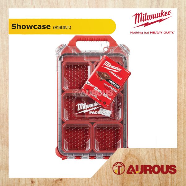 MILWAUKEE PACKOUT COMPACT LOW PROFILE ORGANIZER TOOL BOX (48-22-8436) - Image 3