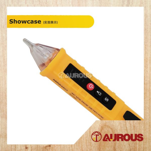 DIGITAL TEST PEN VOLTAGE NON-CONTACT AC VOLTAGE TESTER SENSITIVITY RANGE 12-1000V (YELLOW) - Image 4
