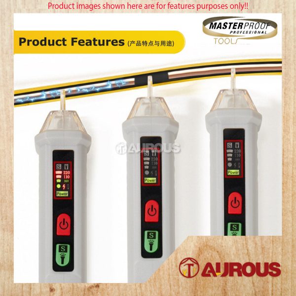 MASTERPROOF DIGITAL TEST PEN VOLTAGE NONTOUCH TESTER VOLTAGE RANGE 12-1000V (68949) - Image 7