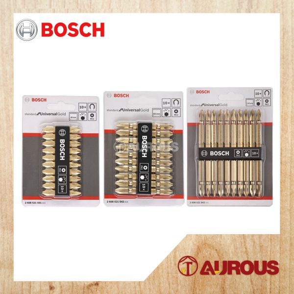 BOSCH GOLD POWER SCREW BIT (+)(+) (10 PCS)