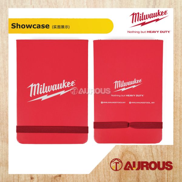 [STOCK LIMITED] MILWAUKEE 0.5MM FINE GEL BLACK INK BALL PEN WITH RED CASING / MILWAUKEE A6 NOTEPAD NOTE BOOK - Image 4