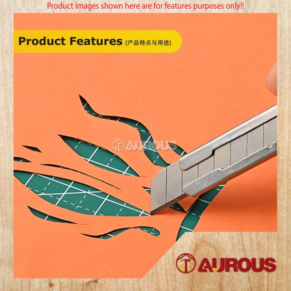 9MM BLADE UTILITY METAL BLADE KNIFE / PAPER CUTTER / SNAP OFF BLADE KNIFE (COLOUR RANDOM) - Image 7