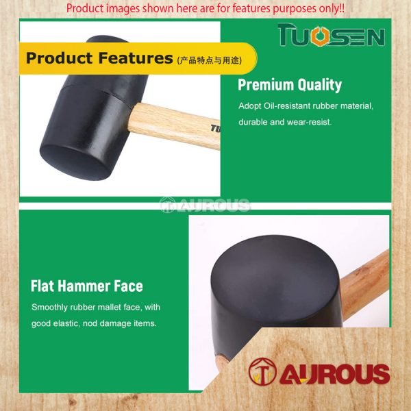 TUOSEN BLACK RUBBER MALLET DUAL FACE TILE FLOOR HAMMER / PENUKUL GETAH - Image 5