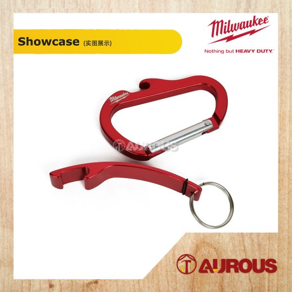 [LIMITED EDITION] MILWAUKEE BOTTLE OPENER LASER ENGRAVE KEY CHAIN & HOOK CARABINER KEYCHAIN - Image 2