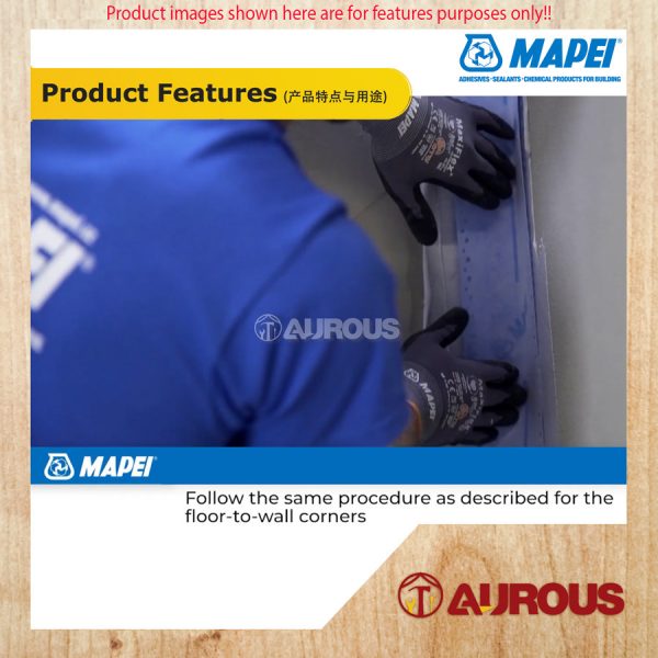 MAPEI MAPEBAND EASY RUBBER TAPE NON WOVEN FABRIC JOINT EDGE 130MM (10M/20M/30M) - Image 7
