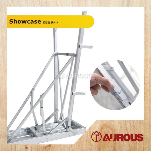 CHROME PORTABLE FOLDING HORSE STOOL BENCH PLATFORM SCAFFOLDING LIFTING LADDER (1.4M / 1.8M) - Image 4