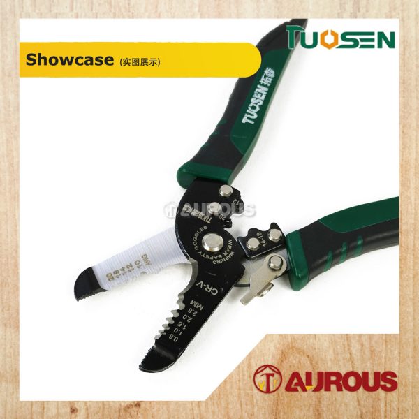 TUOSEN MULTIFUNCTIONAL 3 IN 1 WIRE STRIPPER PLIER 7''/180MM (11451) - Image 4
